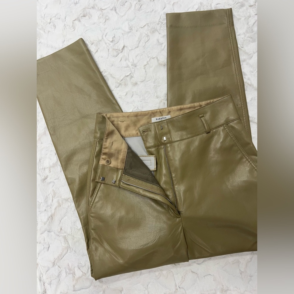 Babaton Vegan Faux Leather Pants Sz 8